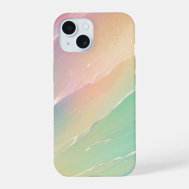 Dreamy Mermaid Shimmer Pastel Rainbow Phone Case (Back)