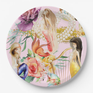 Dreamy mermaids  paper plate