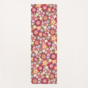 Dreamy Mixed Blossoms (Olive) Floral Yoga Mat