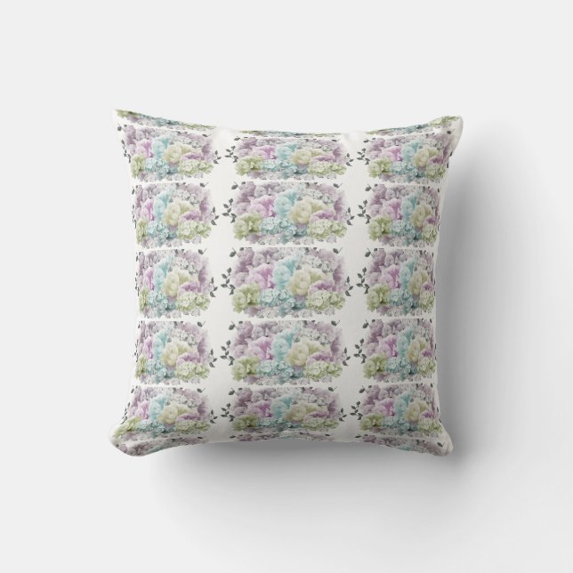Dreamy Mixed Bouquet Pillow (Front)