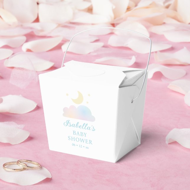 Dreamy Moon and Stars Cloud Nine Baby Shower Favour Box (Wedding)