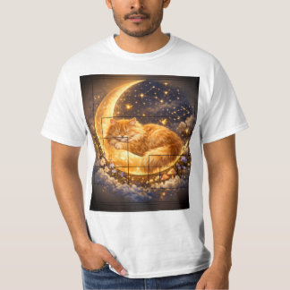 Dreamy Moon Cat T-Shirt | Cute Sleeping CatT-Shirt
