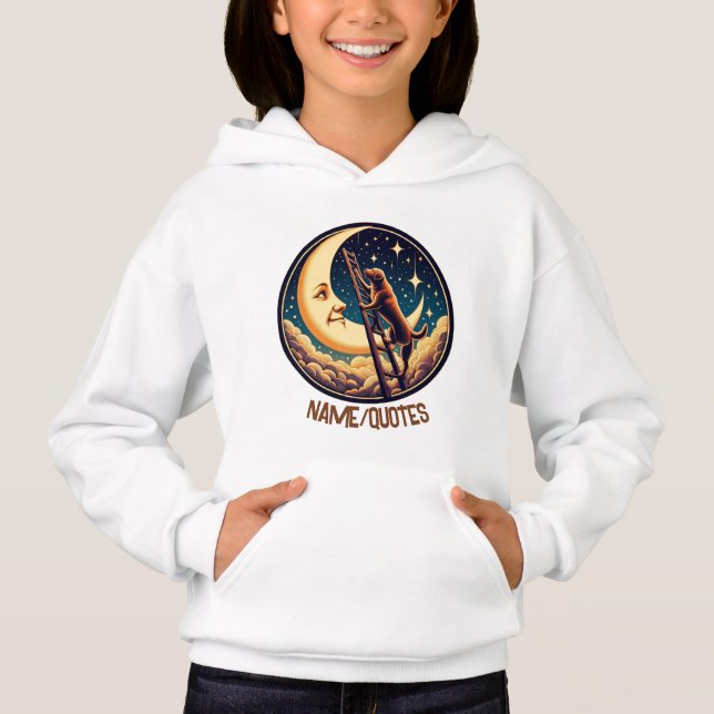 Dreamy Moon & Dog Climbing Ladder (Front)