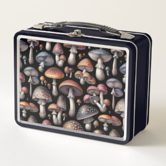 Dreamy Mushrooms Metal Lunch Box