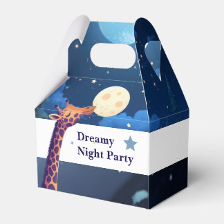 Dreamy Night Party Giraffe Kids Favor Box