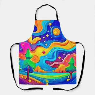 Dreamy Night: Starry Landscape Apron