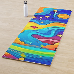 Dreamy Night: Starry Landscape Yoga Mat