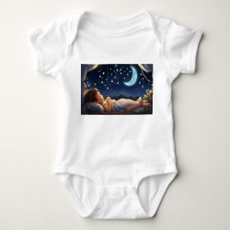 Dreamy Nights: Kids' T-Shirt with Good Night Print Baby Bodysuit