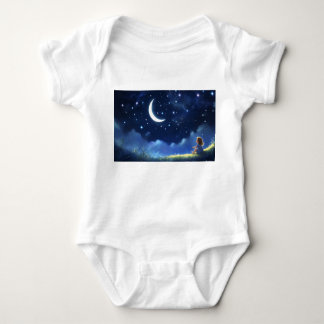 Dreamy Nights: Kids' T-Shirt with Good Night Print Baby Bodysuit