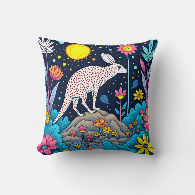 Dreamy Nighttime Forest Cushion (Front)