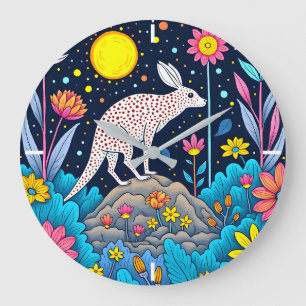 Dreamy Nighttime Forest Large Clock
