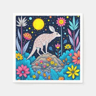 Dreamy Nighttime Forest Napkin