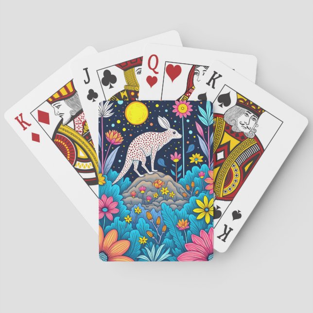 Dreamy Nighttime Forest Playing Cards (Back)