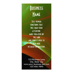 Dreamy Orange and Green Sweep Rack Card