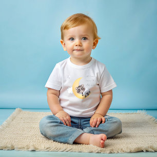 Dreamy Over the Moon Racoon Baby Shower T-Shirt