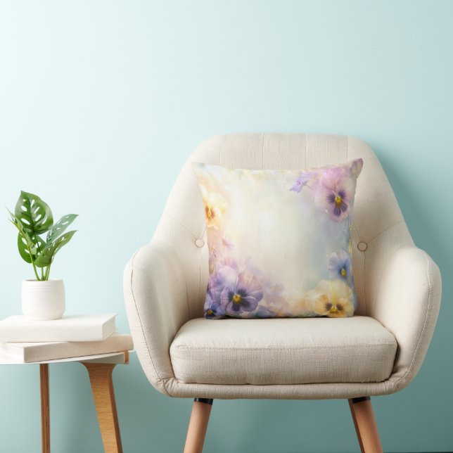Dreamy Pansy Abstract Cushion (Chair)