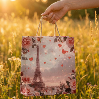 Dreamy Paris Romance: Eiffel Tower Large Gift Bag