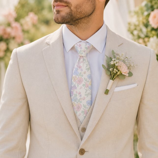 Dreamy Pastel Blossom Tie (Creator Uploaded)