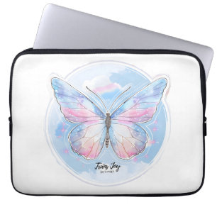 Dreamy Pastel Butterfly Sticker Soft Aesthetic Laptop Sleeve