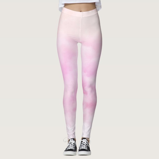 Dreamy Pastel Clouds #2 #decor #art Leggings (Front)