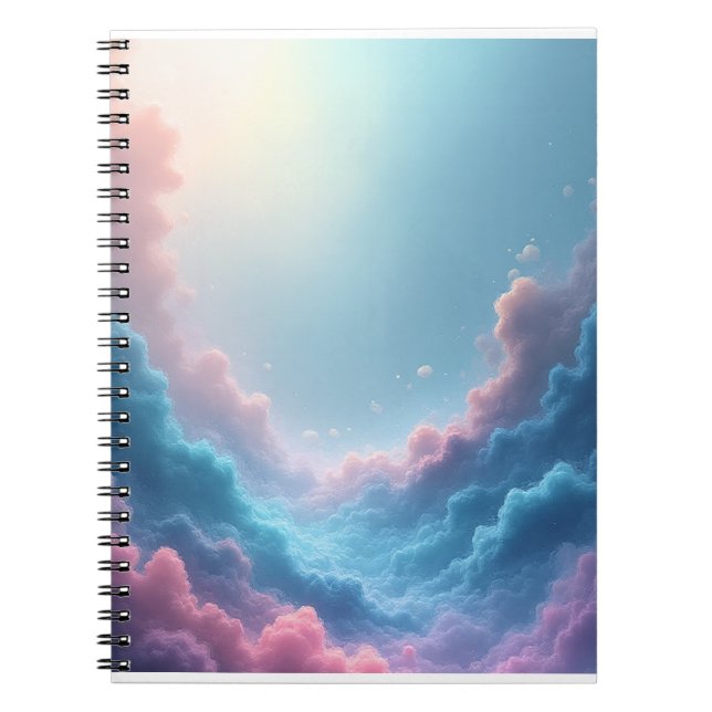 Dreamy Pastel Clouds Notebook (Front)
