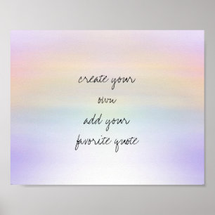 dreamy pastel colours add text to create your own poster