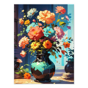 Dreamy Pastel Garden in a Vintage Watering Can Photo Print