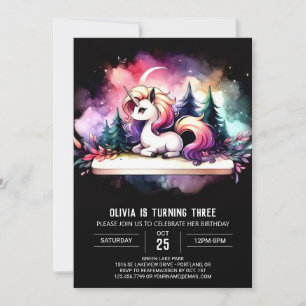 Dreamy Pastel Horse Birthday Invitation