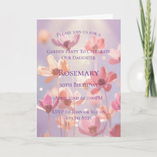 Dreamy Pastel Hyper Bloom Daughter 50th Birthday Card