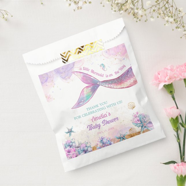 Dreamy Pastel Mermaid Undersea Girl Favour Bag (Sealed)