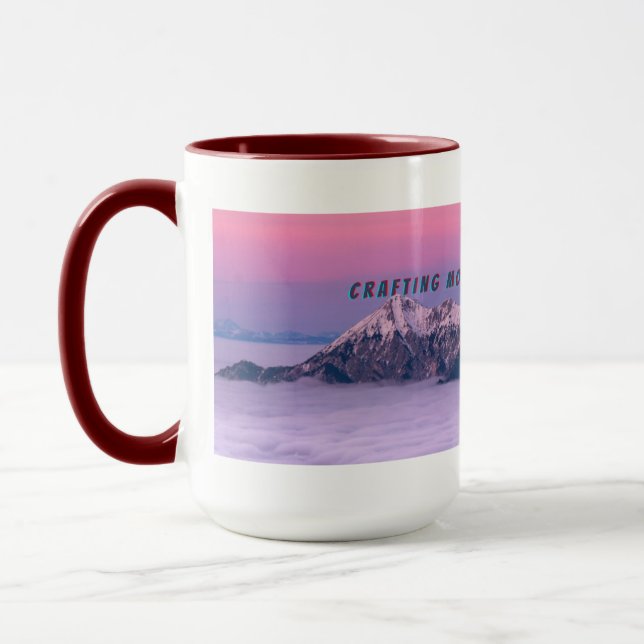 Dreamy Pastel Mountain Art Mug (Left)