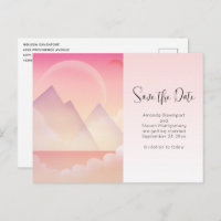 Dreamy Pastel Mountain Landscape Save the Date