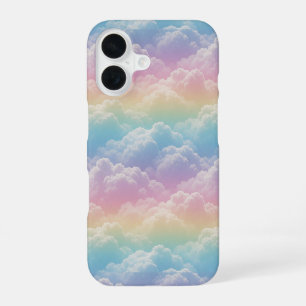 🌈 Dreamy Pastel Rainbow Cloud Sky Style ☁️ iPhone 16 Case