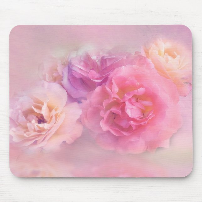 Dreamy Pastel Roses  Mouse Pad (Front)