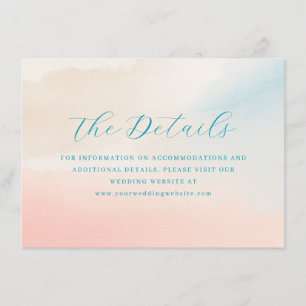 Dreamy Pastel Watercolor Details Enclosure Card
