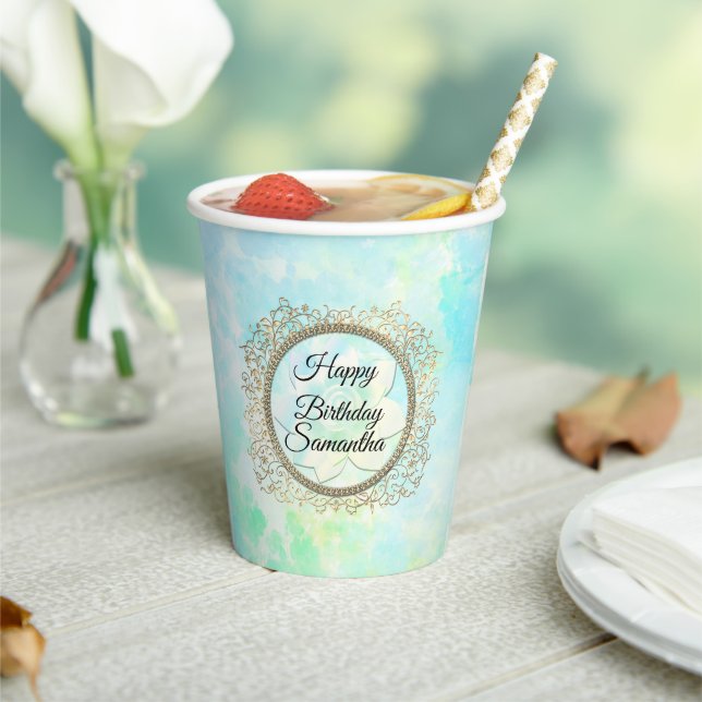Dreamy Pastels Lotus Flower  Paper  Paper Cups (Insitu)