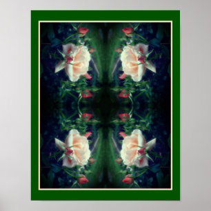 Dreamy Peach Rose And Buds Abstract Poster