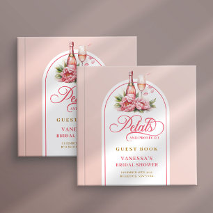 Dreamy petals and prosecco blush gold sign book