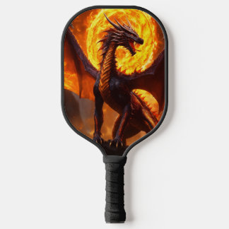 Dreamy Pickleball with Dragon Watercolour Art  Paddle