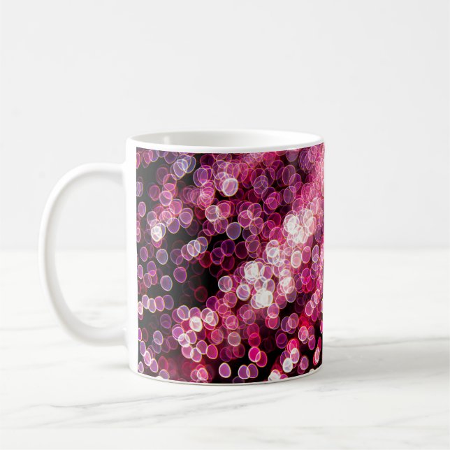 Dreamy Pink: Abstract Light Blur Coffee Mug (Left)