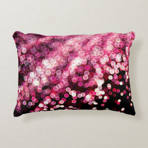 Dreamy Pink: Abstract Light Blur Decorative Cushion
