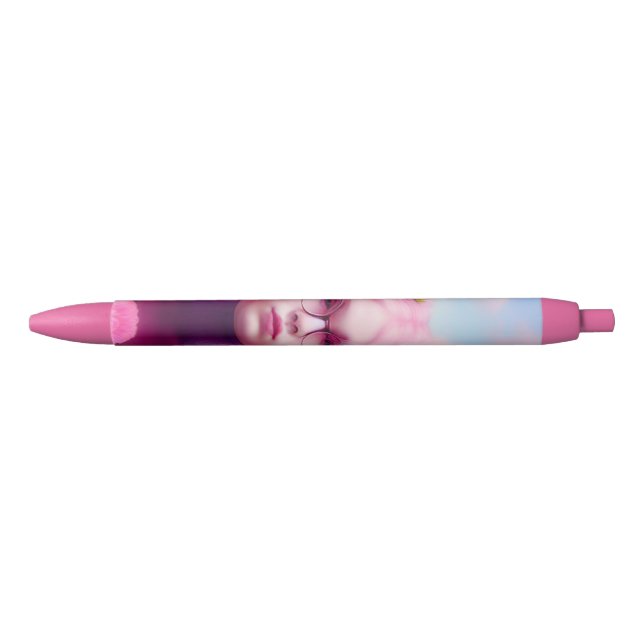 Dreamy Pink Black Ink Pen (Front)