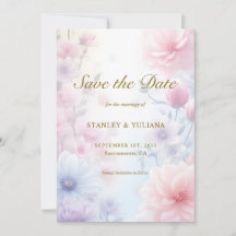 Dreamy Pink Blue Watercolor Fantasy Floral Fine