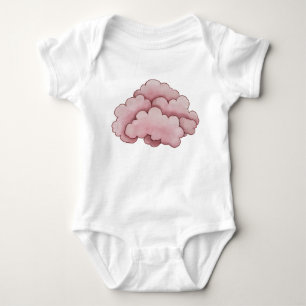 Dreamy Pink Clouds Design - Soft and Whimsical Baby Bodysuit