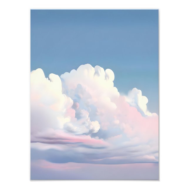 Dreamy Pink Cloudscape Photo Print (Front)