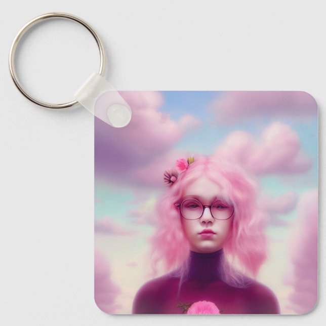 Dreamy Pink Key Ring (Front)