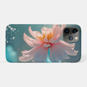 Dreamy Pink Lotus and Butterfly in Aqua Water iPhone 11 Pro Case