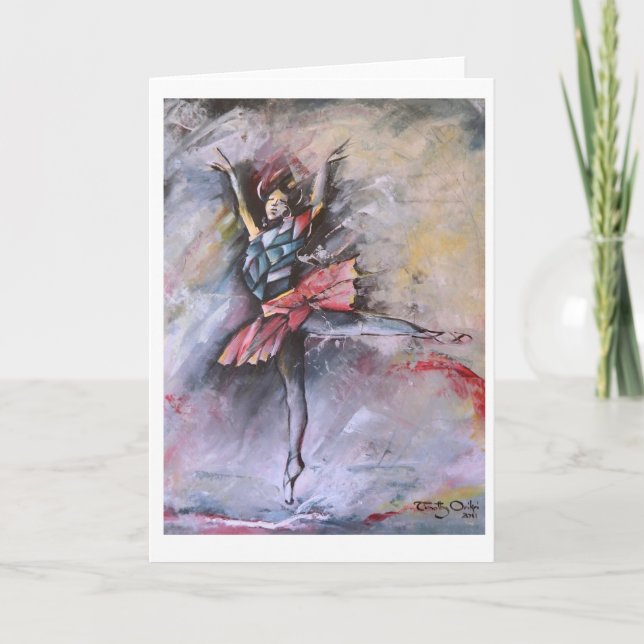 Dreamy Pirouette Greeting card by Timothy Orikri (Front)
