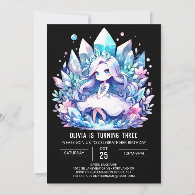 Dreamy Princess Birthday Invitation (Front)