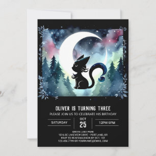 Dreamy Printable Cat Birthday Invitation